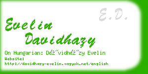 evelin davidhazy business card
